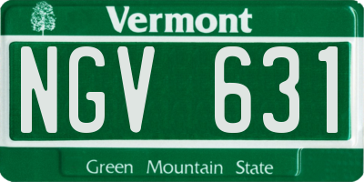 VT license plate NGV631