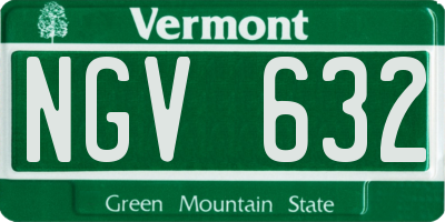 VT license plate NGV632
