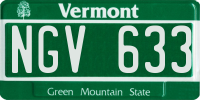 VT license plate NGV633