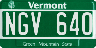 VT license plate NGV640