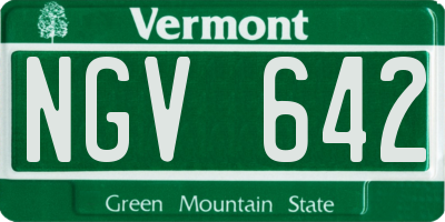 VT license plate NGV642
