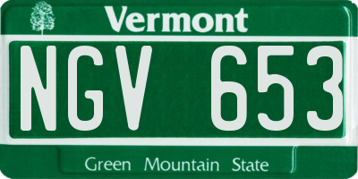 VT license plate NGV653