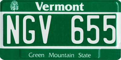 VT license plate NGV655