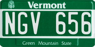 VT license plate NGV656