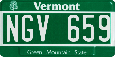 VT license plate NGV659