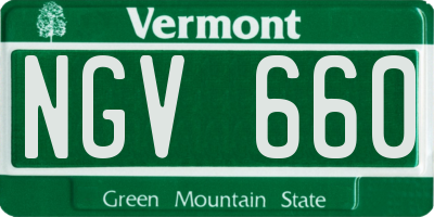 VT license plate NGV660