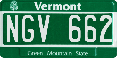 VT license plate NGV662