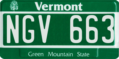 VT license plate NGV663