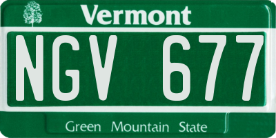 VT license plate NGV677