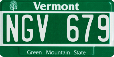 VT license plate NGV679