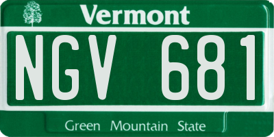 VT license plate NGV681
