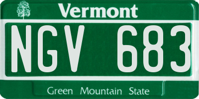 VT license plate NGV683