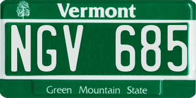 VT license plate NGV685