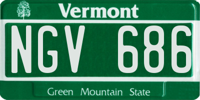 VT license plate NGV686