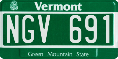 VT license plate NGV691