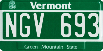 VT license plate NGV693