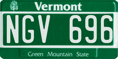 VT license plate NGV696