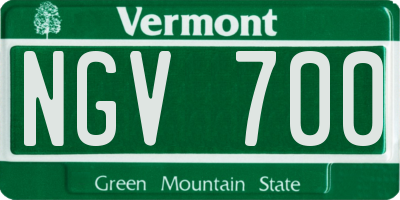 VT license plate NGV700