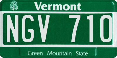 VT license plate NGV710