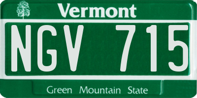 VT license plate NGV715