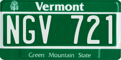 VT license plate NGV721