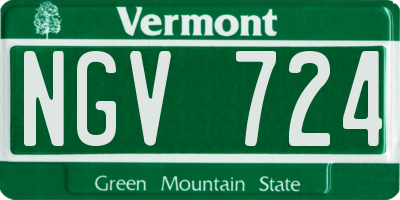 VT license plate NGV724