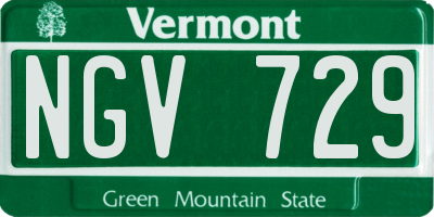 VT license plate NGV729