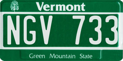VT license plate NGV733
