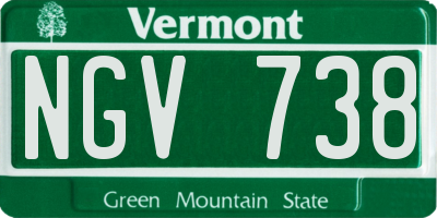 VT license plate NGV738