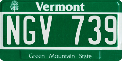 VT license plate NGV739