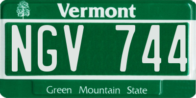 VT license plate NGV744