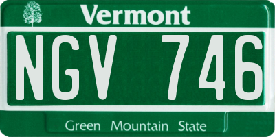 VT license plate NGV746