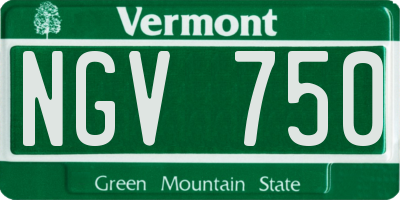 VT license plate NGV750