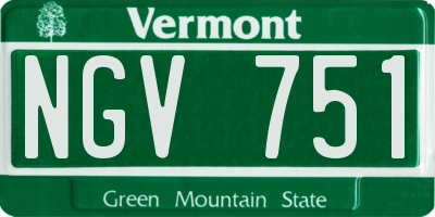 VT license plate NGV751