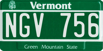 VT license plate NGV756