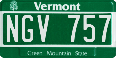 VT license plate NGV757