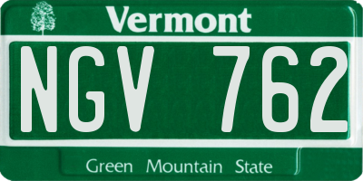 VT license plate NGV762