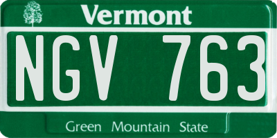 VT license plate NGV763