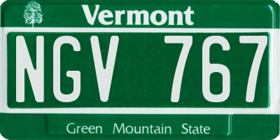 VT license plate NGV767