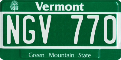 VT license plate NGV770