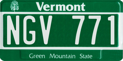 VT license plate NGV771