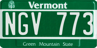 VT license plate NGV773