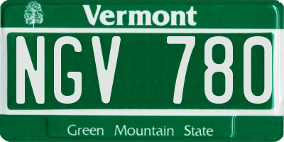 VT license plate NGV780