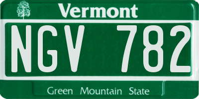 VT license plate NGV782