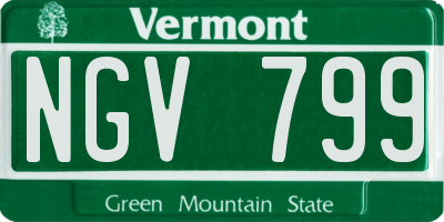 VT license plate NGV799