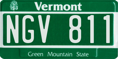 VT license plate NGV811