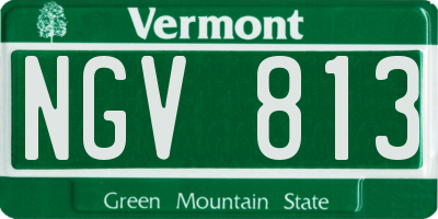 VT license plate NGV813