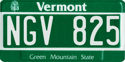 VT license plate NGV825