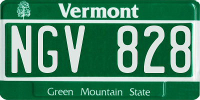 VT license plate NGV828