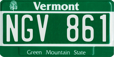 VT license plate NGV861